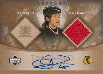 2005-06 Upper Deck Artifacts - Treasured Swatches Autographs #TS-TR Tuomo Ruutu Front