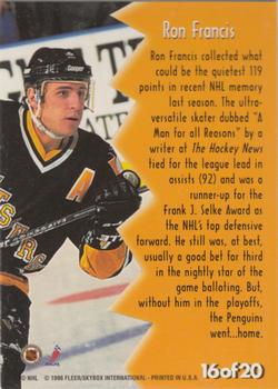 1996-97 Fleer NHL Picks - Jagged Edge #16 Ron Francis Back