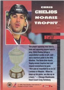 1996-97 Fleer - Norris Trophy #2 Chris Chelios Back