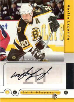 2005-06 Upper Deck Be a Player - Signatures #ML Martin Lapointe Front