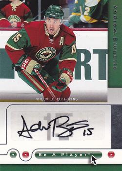 2005-06 Upper Deck Be a Player - Signatures #AB Andrew Brunette Front