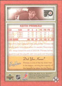 2005-06 Upper Deck Beehive - Red #67 Keith Primeau Back