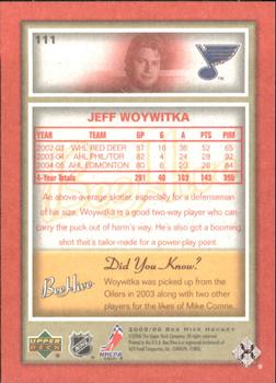 2005-06 Upper Deck Beehive - Red #111 Jeff Woywitka Back