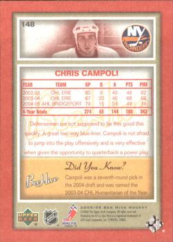 2005-06 Upper Deck Beehive - Red #148 Chris Campoli Back