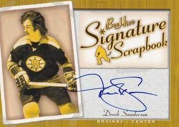 2005-06 Upper Deck Beehive - Signature Scrapbook #SS-DS Derek Sanderson Front