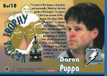 1996-97 Fleer - Vezina Trophy #8 Daren Puppa Back