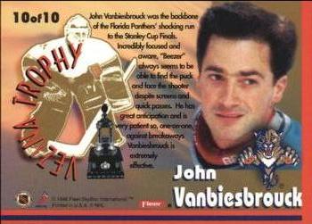 1996-97 Fleer - Vezina Trophy #10 John Vanbiesbrouck Back
