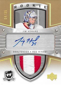 2005-06 Upper Deck The Cup - Autographed Rookie Patches Gold Rainbow #136 Jimmy Howard Front