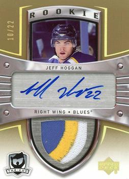 2005-06 Upper Deck The Cup - Autographed Rookie Patches Gold Rainbow #165 Jeff Hoggan Front