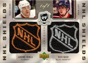 2005-06 Upper Deck The Cup - Dual NHL Shields #DS-IN Jarome Iginla / Rick Nash Front