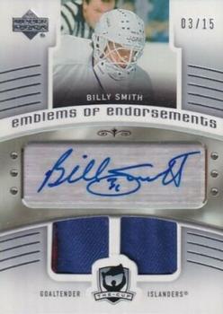 2005-06 Upper Deck The Cup - Emblems of Endorsement #EE-BS Billy Smith Front
