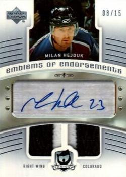 2005-06 Upper Deck The Cup - Emblems of Endorsement #EE-MH Milan Hejduk Front