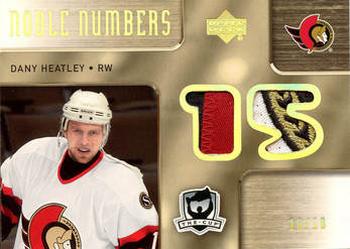 2005-06 Upper Deck The Cup - Noble Numbers Dual #DNN-HI Dany Heatley / Jarome Iginla Front