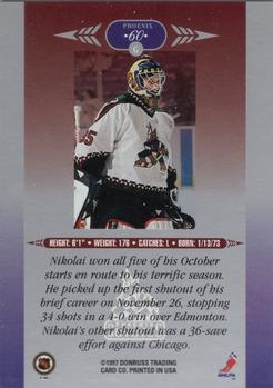 1996-97 Leaf Limited #60 Nikolai Khabibulin Back