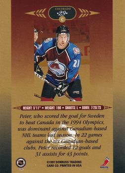 1996-97 Leaf Limited - Gold #29 Peter Forsberg Back
