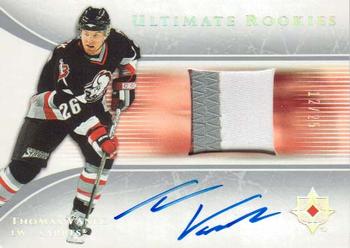 2005-06 Upper Deck Ultimate Collection - Autographed Patches #100 Thomas Vanek Front