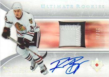 2005-06 Upper Deck Ultimate Collection - Autographed Patches #110 Rene Bourque Front