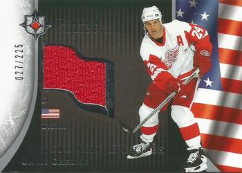 2005-06 Upper Deck Ultimate Collection - National Heroes Jerseys #NHJ-CC Chris Chelios Front