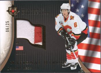 2005-06 Upper Deck Ultimate Collection - National Heroes Patches #NHP-LE Jordan Leopold Front