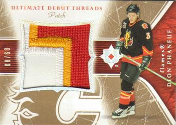 2005-06 Upper Deck Ultimate Collection - Ultimate Debut Threads Patches #DTP-DP Dion Phaneuf Front
