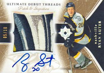 2005-06 Upper Deck Ultimate Collection - Ultimate Debut Threads Patches Autographs #DAP-RS Ryan Suter Front