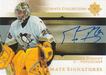 2005-06 Upper Deck Ultimate Collection - Ultimate Signatures #US-MF Marc-Andre Fleury Front