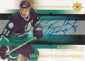 2005-06 Upper Deck Ultimate Collection - Ultimate Signatures #US-RG Ryan Getzlaf Front