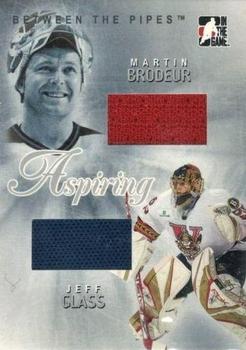 2006-07 In The Game Between The Pipes - Aspiring #AS-09 Martin Brodeur / Jeff Glass  Front