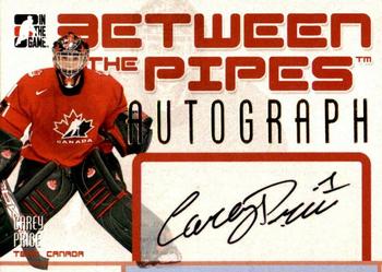 2006-07 In The Game Between The Pipes - Autograph #A-CP2 Carey Price Front