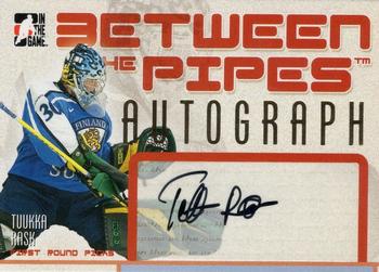 2006-07 In The Game Between The Pipes - Autograph #A-TR2 Tuukka Rask Front
