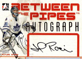 2006-07 In The Game Between The Pipes - Autograph #A-JFR Jean-Francois Racine Front
