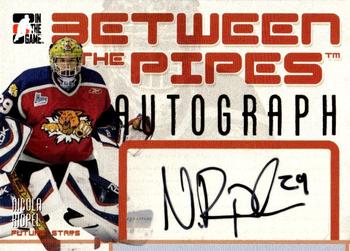 2006-07 In The Game Between The Pipes - Autograph #A-NR Nicola Riopel  Front