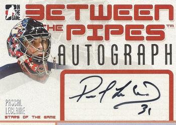 2006-07 In The Game Between The Pipes - Autograph #A-PL Pascal Leclaire  Front