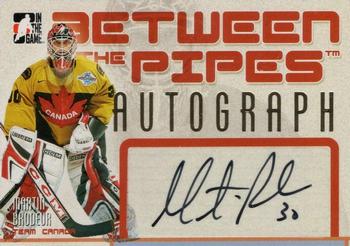 2006-07 In The Game Between The Pipes - Autograph #A-MB3 Martin Brodeur Front