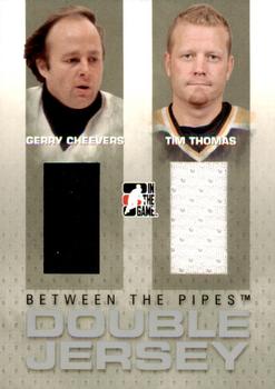 2006-07 In The Game Between The Pipes - Double Jersey #DJ-10 Gerry Cheevers / Tim Thomas  Front