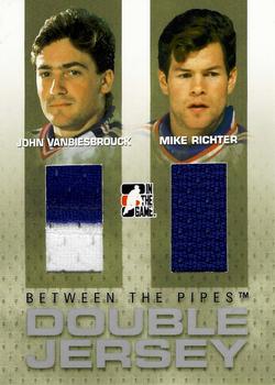 2006-07 In The Game Between The Pipes - Double Jersey #DJ-27 John Vanbiesbrouck / Mike Richter  Front