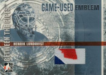 2006-07 In The Game Between The Pipes - Game Used Emblem #GUE-03 Henrik Lundqvist  Front