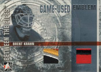 2006-07 In The Game Between The Pipes - Game Used Emblem #GUE-43 Brent Krahn  Front
