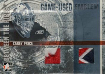 2006-07 In The Game Between The Pipes - Game Used Emblem #GUE-48 Carey Price  Front