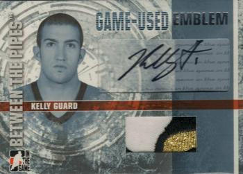 2006-07 In The Game Between The Pipes - Game Used Emblem Autograph #GUE-07 Kelly Guard  Front