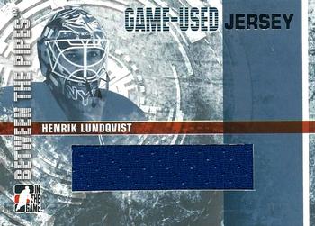 2006-07 In The Game Between The Pipes - Game Used Jersey #GUJ-03 Henrik Lundqvist  Front