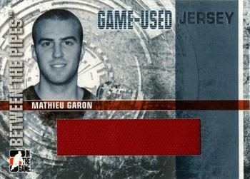 2006-07 In The Game Between The Pipes - Game Used Jersey #GUJ-28 Mathieu Garon  Front