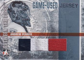 2006-07 In The Game Between The Pipes - Game Used Jersey #GUJ-33 Andrew Penner  Front