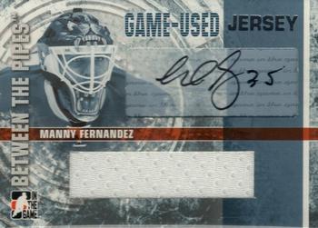 2006-07 In The Game Between The Pipes - Game Used Jersey Autograph #GUJ-05 Manny Fernandez  Front