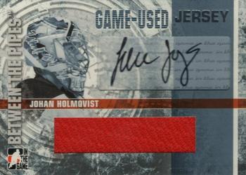 2006-07 In The Game Between The Pipes - Game Used Jersey Autograph #GUJ-29 Johan Holmqvist  Front