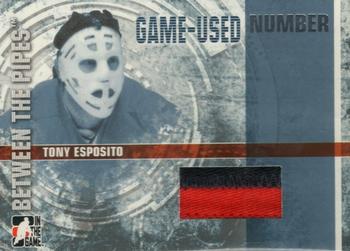 2006-07 In The Game Between The Pipes - Game Used Number #GUN-04 Tony Esposito  Front