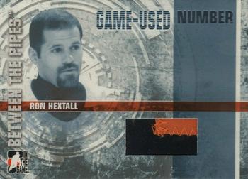2006-07 In The Game Between The Pipes - Game Used Number #GUN-08 Ron Hextall  Front