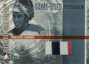 2006-07 In The Game Between The Pipes - Game Used Number #GUN-10 Roberto Luongo  Front
