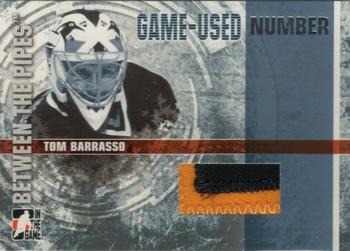 2006-07 In The Game Between The Pipes - Game Used Number #GUN-16 Tom Barrasso  Front