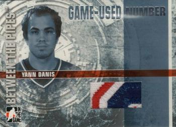 2006-07 In The Game Between The Pipes - Game Used Number #GUN-25 Yann Danis  Front